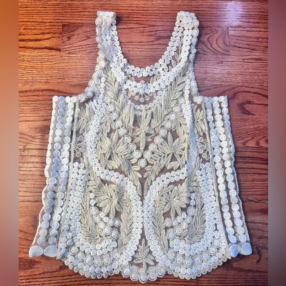 White and gold top